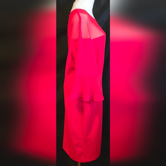 Lane Bryant Elegant Red Shift Dress - Picture 3 of 10